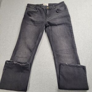 BDG Urban Outfitters Low Rise Slim Bootcut Distressed Jeans Black Size 30 Trendy